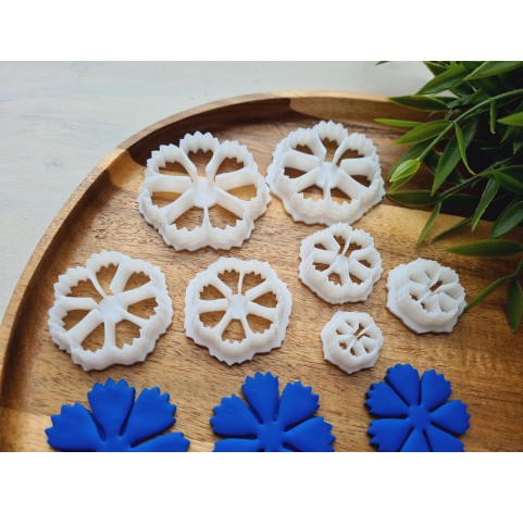 "Cornflower, style 2", set of 7 cutters, one clay cutter or FULL set