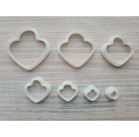 "Wavy petal", set of 7 cutters, one clay cutter or FULL set