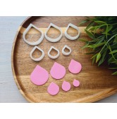 "Petal, style 1", set of 6 cutters, one clay cutter or FULL set