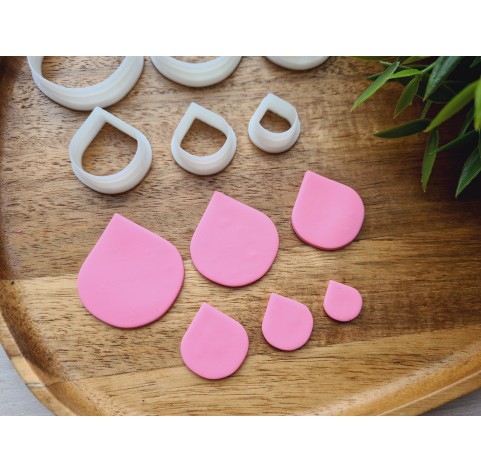 "Petal, style 1", set of 6 cutters, one clay cutter or FULL set