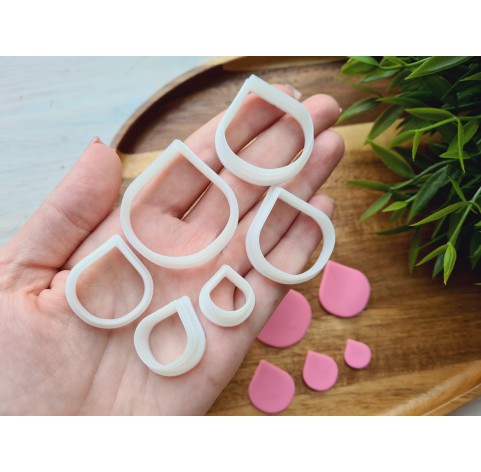 "Petal, style 1", set of 6 cutters, one clay cutter or FULL set