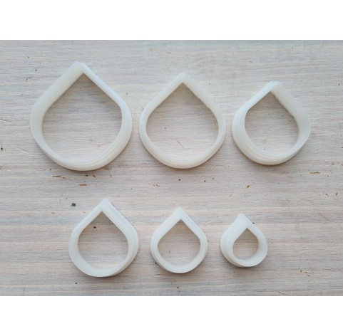 "Petal, style 1", set of 6 cutters, one clay cutter or FULL set