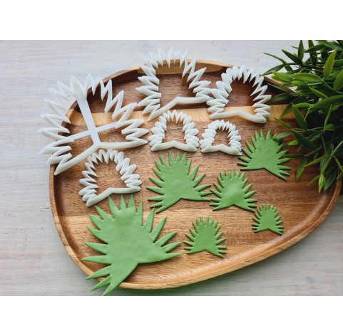 "Palm leaf, style 2", set of 6 cutters, one clay cutter or FULL set