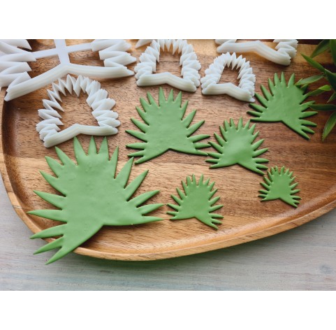 "Palm leaf, style 2", set of 6 cutters, one clay cutter or FULL set