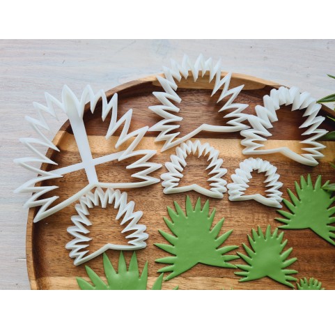 "Palm leaf, style 2", set of 6 cutters, one clay cutter or FULL set