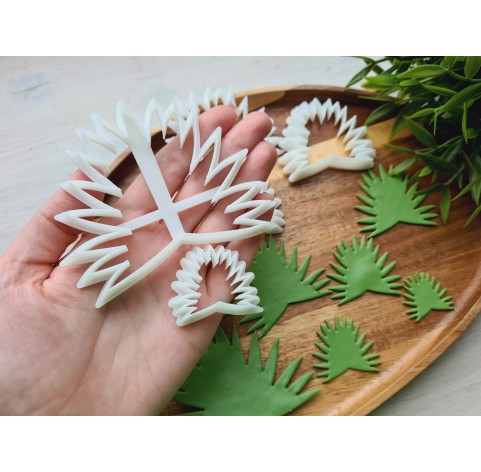 "Palm leaf, style 2", set of 6 cutters, one clay cutter or FULL set