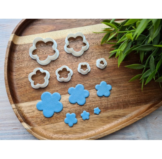 "Flower, style 3", set of 6 cutters, one clay cutter or FULL set