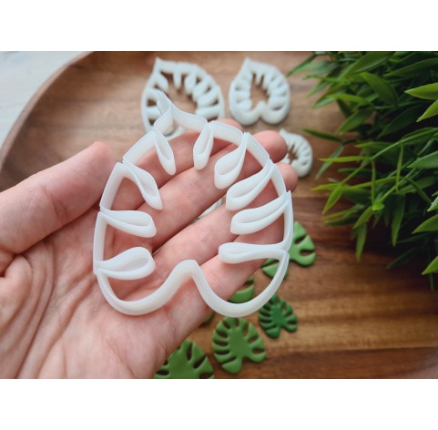 "Monstera leaf, style 2", set of 6 cutters, one clay cutter or FULL set