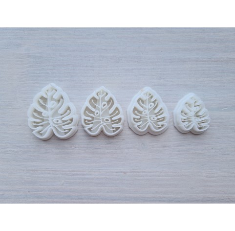 "Monstera leaf, style 3", set of 4 cutters, one clay cutter or FULL set