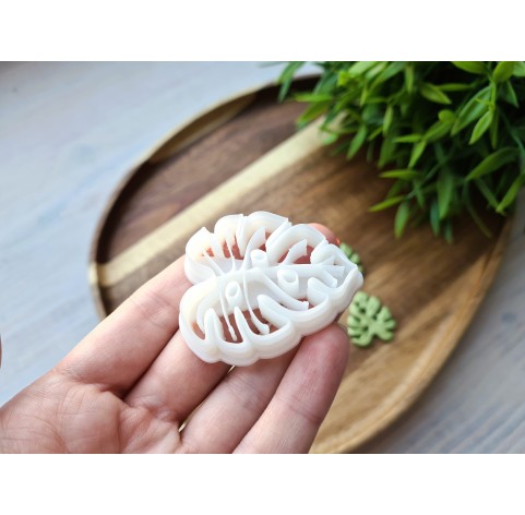 "Monstera leaf, style 3", set of 4 cutters, one clay cutter or FULL set