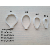 "Iris", set of 4 cutters, one clay cutter or FULL set