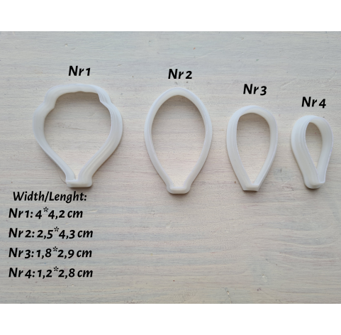 "Iris", set of 4 cutters, one clay cutter or FULL set