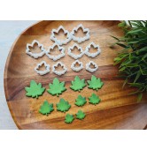 "Hemp leaf", set of 2 cutters, one clay cutter or FULL set