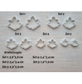 "Hemp leaf", set of 2 cutters, one clay cutter or FULL set