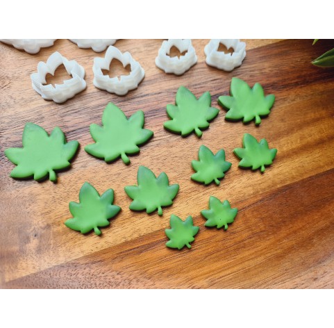 "Hemp leaf", set of 2 cutters, one clay cutter or FULL set