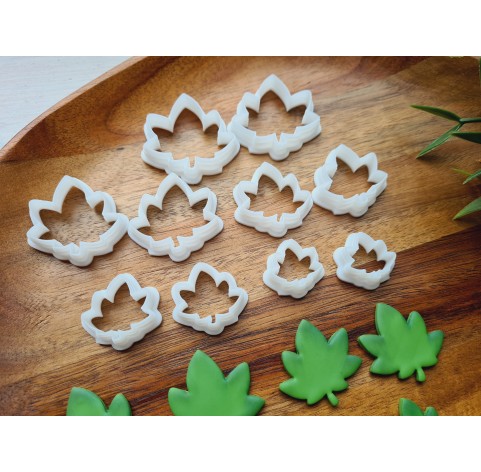 "Hemp leaf", set of 2 cutters, one clay cutter or FULL set