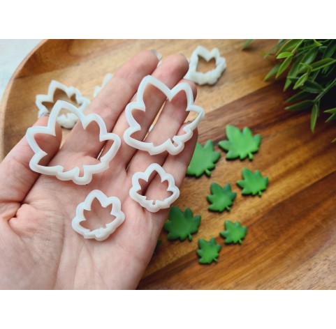 "Hemp leaf", set of 2 cutters, one clay cutter or FULL set