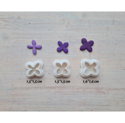 "Lilac flower", set of 3 cutters