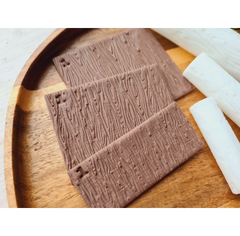 Wood texture roller, style 1, for polymer clay, one clay roller or FULL set