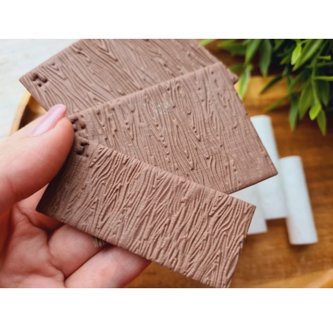 Wood texture roller, style 1, for polymer clay, one clay roller or FULL set