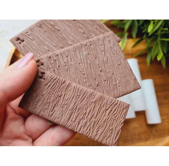 Wood texture roller, style 1, for polymer clay, one clay roller or FULL set