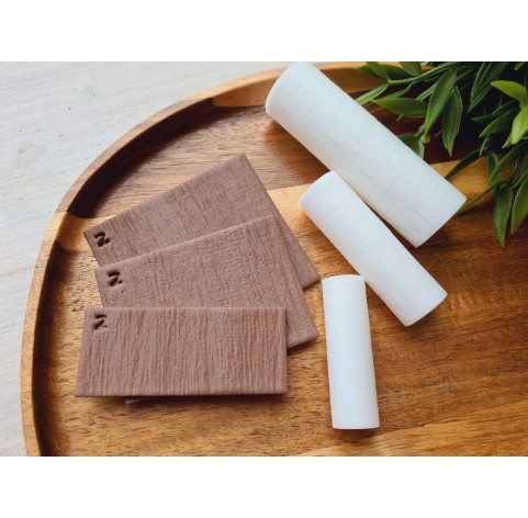 Wood texture roller, style 2, for polymer clay, one clay roller or FULL set