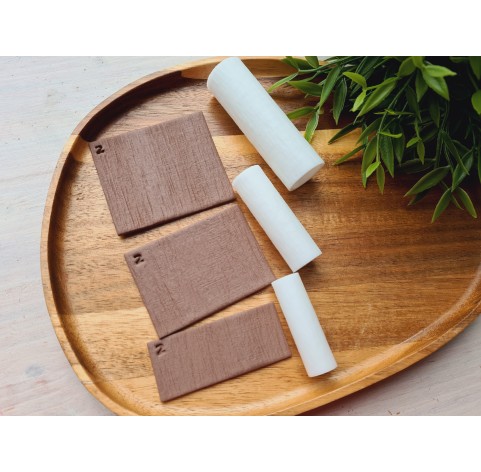 Wood texture roller, style 2, for polymer clay, one clay roller or FULL set