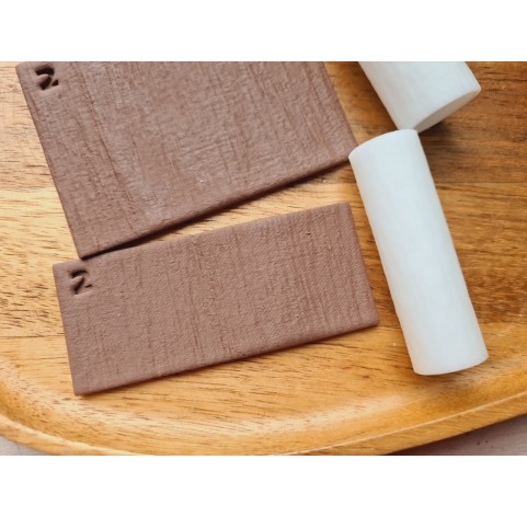 Wood texture roller, style 2, for polymer clay, one clay roller or FULL set