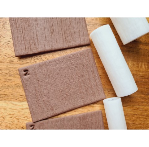 Wood texture roller, style 2, for polymer clay, one clay roller or FULL set