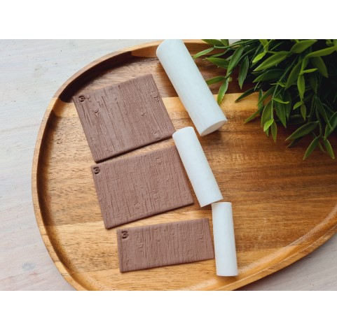 Wood texture roller, style 3, for polymer clay, one clay roller or FULL set
