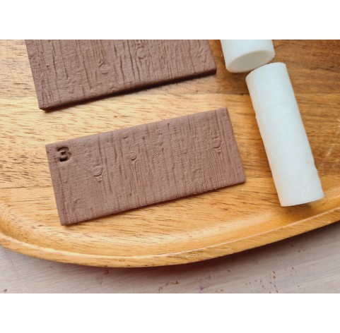 Wood texture roller, style 3, for polymer clay, one clay roller or FULL set