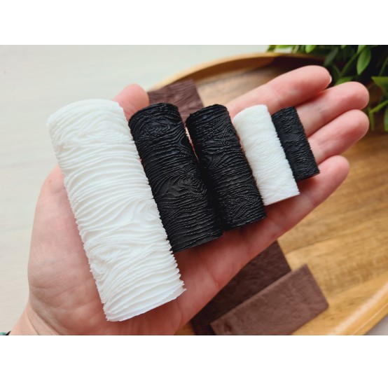 Wood texture roller, style 4, for polymer clay, one clay roller or FULL set
