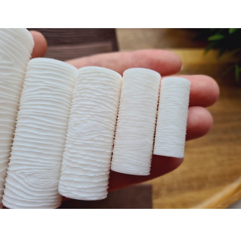 Wood texture roller, style 5, for polymer clay, one clay roller or FULL set