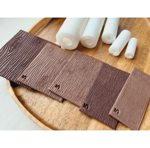 Wood texture roller, style 5, for polymer clay, one clay roller or FULL set