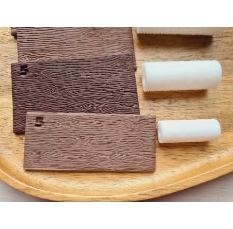 Wood texture roller, style 5, for polymer clay, one clay roller or FULL set