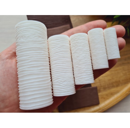 Wood texture roller, style 5, for polymer clay, one clay roller or FULL set