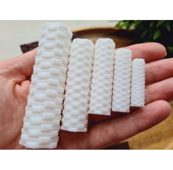 Rattan basket texture roller, style 6, for polymer clay, one clay roller or FULL set