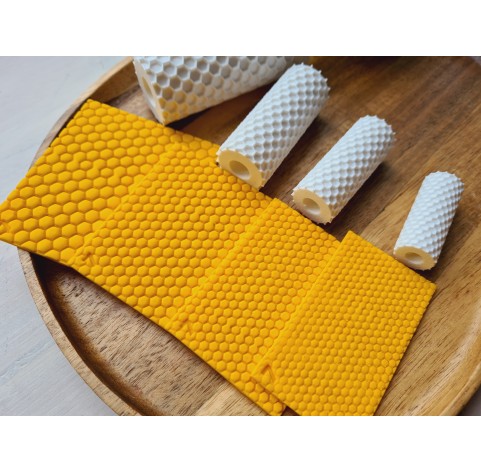 Hexagon pattern texture roller, style 7, for polymer clay, one clay roller or FULL set