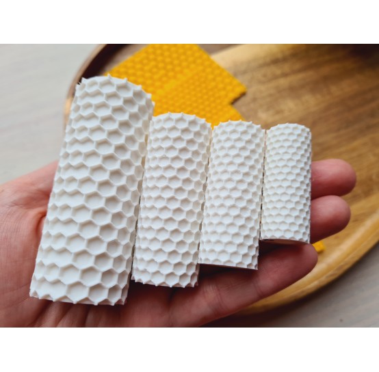 Hexagon pattern texture roller, style 7, for polymer clay, one clay roller or FULL set
