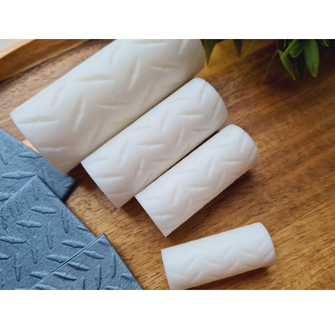 Checker plate pattern texture roller, style 8, for polymer clay, one clay roller or FULL set