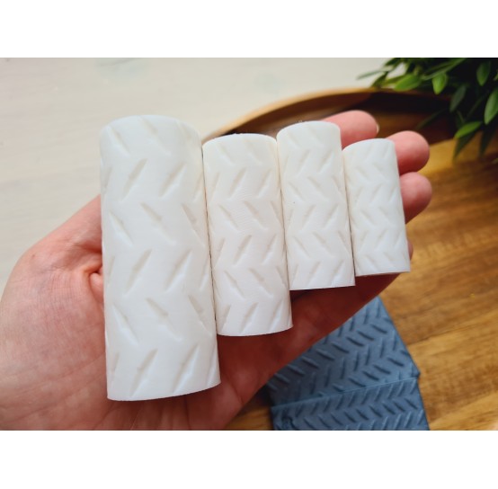Checker plate pattern texture roller, style 8, for polymer clay, one clay roller or FULL set