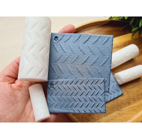Checker plate pattern texture roller, style 8, for polymer clay, one clay roller or FULL set