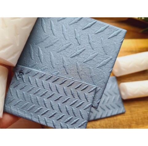 Checker plate pattern texture roller, style 8, for polymer clay, one clay roller or FULL set