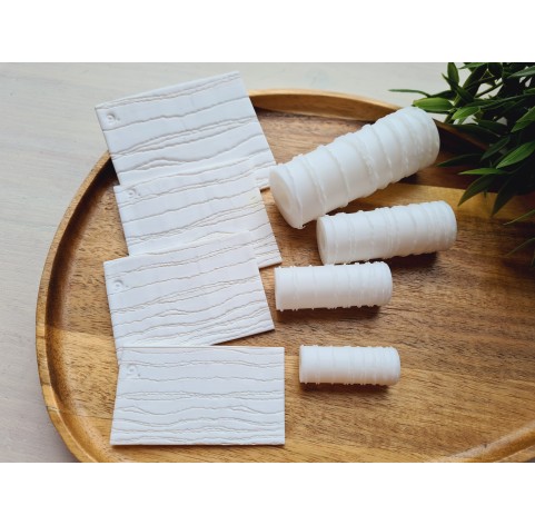Bone pattern texture roller, style 9, for polymer clay, one clay roller or FULL set