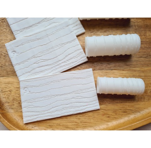 Bone pattern texture roller, style 9, for polymer clay, one clay roller or FULL set