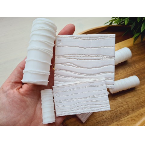 Bone pattern texture roller, style 9, for polymer clay, one clay roller or FULL set