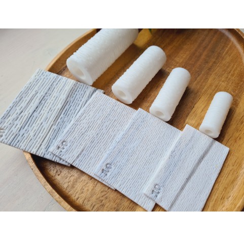 Birch wood grain pattern texture roller, style 10, for polymer clay, one clay roller or FULL set