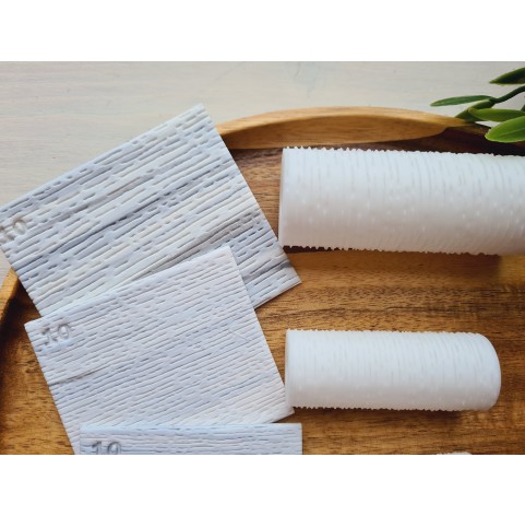 Birch wood grain pattern texture roller, style 10, for polymer clay, one clay roller or FULL set