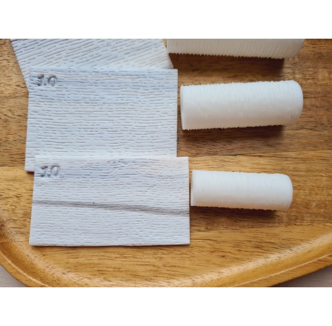 Birch wood grain pattern texture roller, style 10, for polymer clay, one clay roller or FULL set
