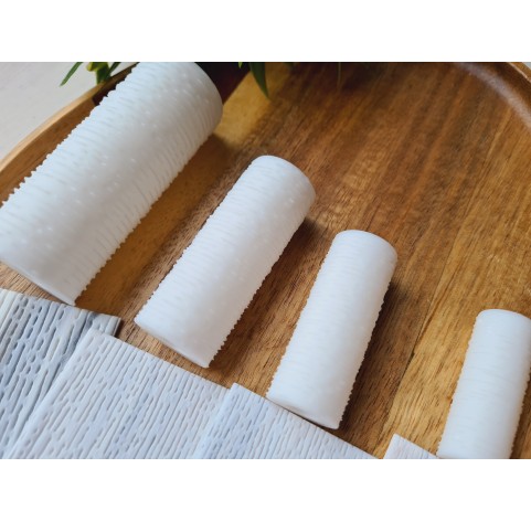 Birch wood grain pattern texture roller, style 10, for polymer clay, one clay roller or FULL set